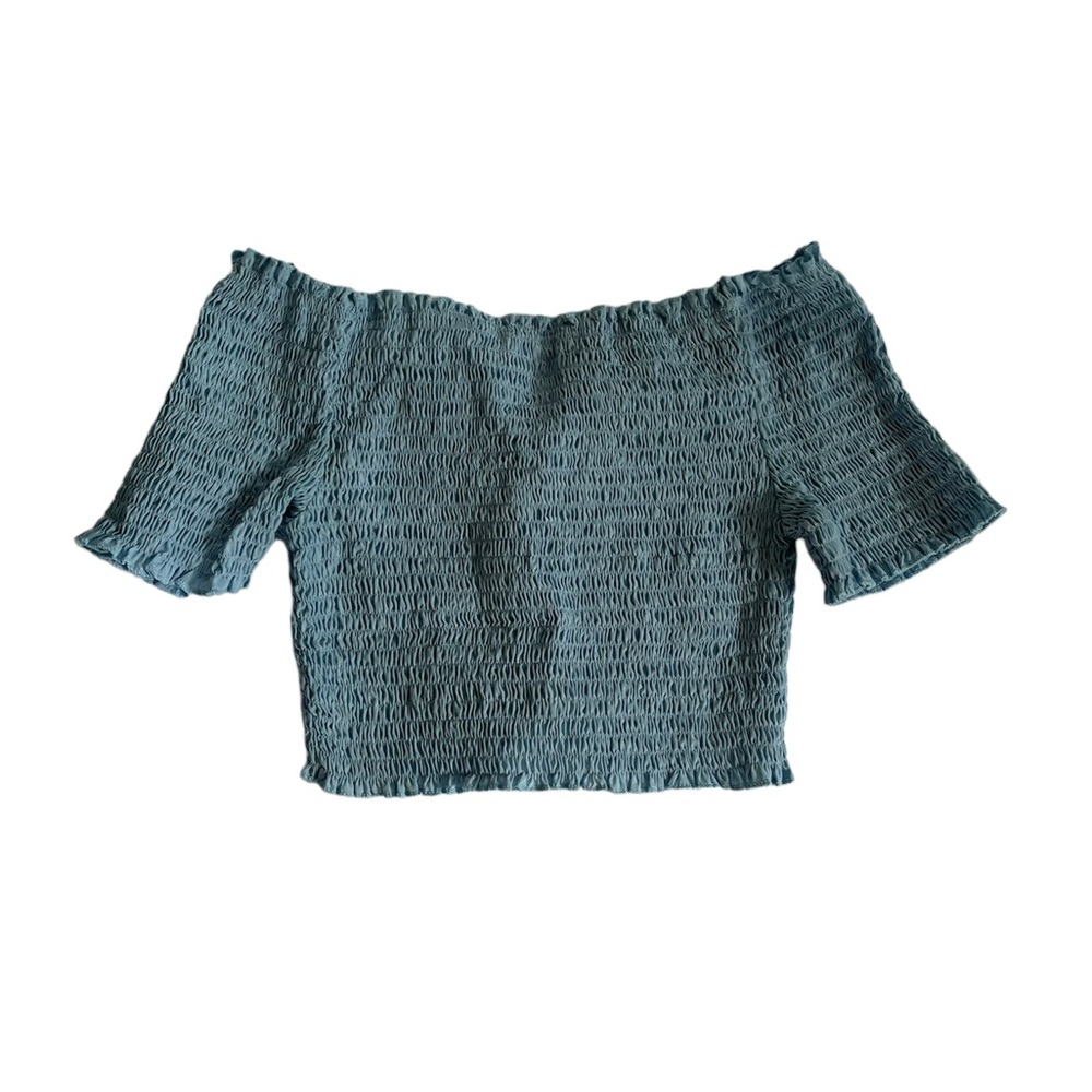 Light blue shein xs off shoulder crop top